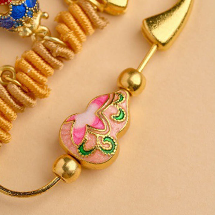 Buddha Stones Spilla portafortuna con fibbia della pace e manico Ruyi, simbolo dell'anno del cavallo Fu, loto, attrae fortuna - image 6