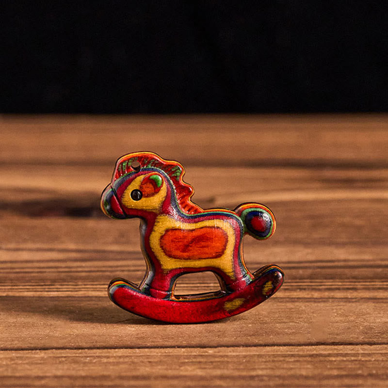 Buddha Stones Anno del Cavallo Moneta di Rame Eucalipto Arcobaleno Creatività Decorazione da Scrivania - Eucalipto arcobaleno (38*39*12,5 mm) - image 0