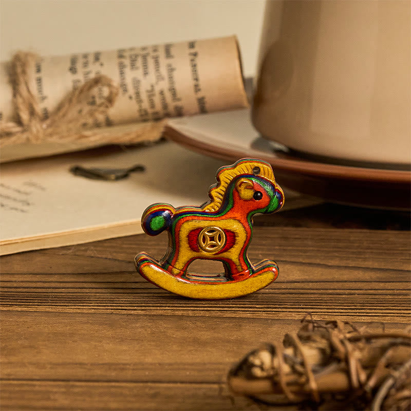 Buddha Stones Anno del Cavallo Moneta di Rame Eucalipto Arcobaleno Creatività Decorazione da Scrivania - image 1