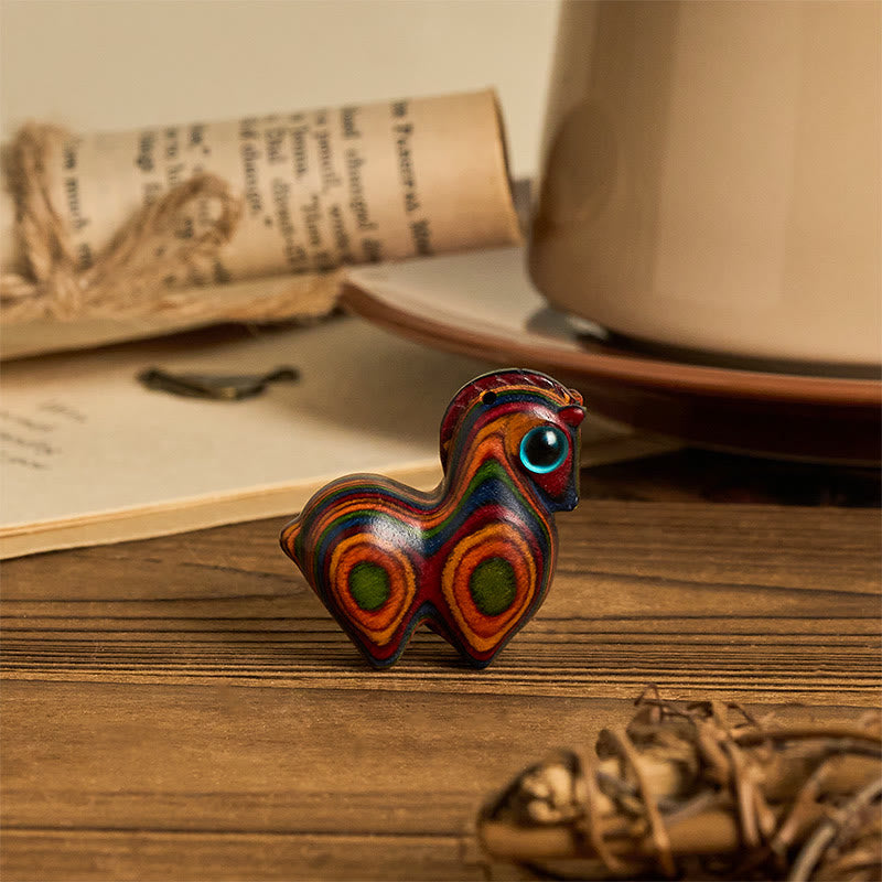 Buddha Stones Anno del Cavallo Intagliato Cavallo Tang Arcobaleno Eucalipto Creatività Decorazione da Scrivania - image 1