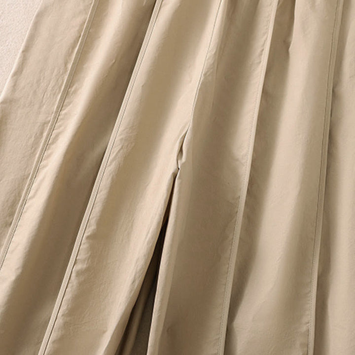 Buddha Stones Pantaloni harem da donna a vita alta, plissettati, semplici e colorati, con tasche - image 17