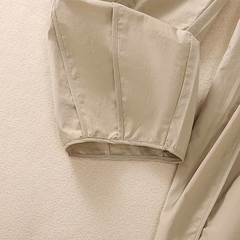 Buddha Stones Pantaloni harem da donna a vita alta, plissettati, semplici e colorati, con tasche - image 19