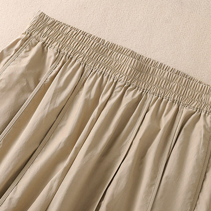 Buddha Stones Pantaloni harem da donna a vita alta, plissettati, semplici e colorati, con tasche - image 12