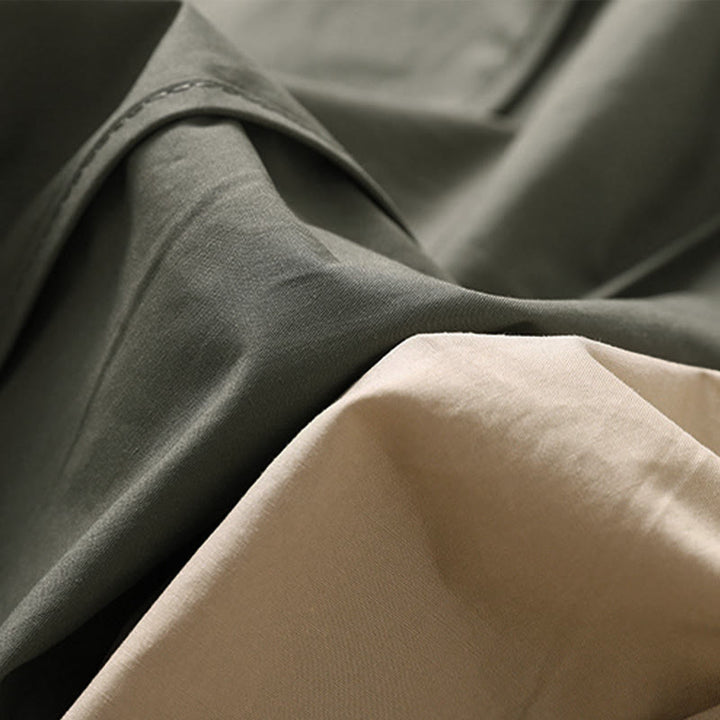 Buddha Stones Pantaloni harem da donna a vita alta, plissettati, semplici e colorati, con tasche - image 23