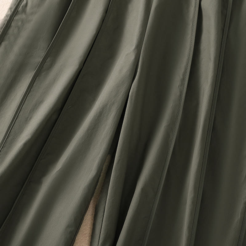 Buddha Stones Pantaloni harem da donna a vita alta, plissettati, semplici e colorati, con tasche - image 7