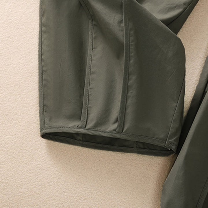 Buddha Stones Pantaloni harem da donna a vita alta, plissettati, semplici e colorati, con tasche - image 8