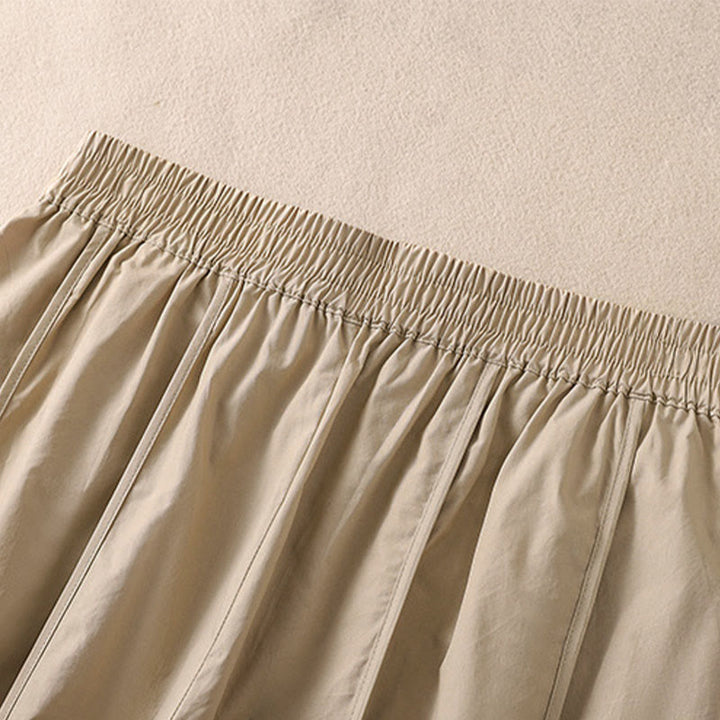 Buddha Stones Pantaloni harem da donna a vita alta, plissettati, semplici e colorati, con tasche - image 11