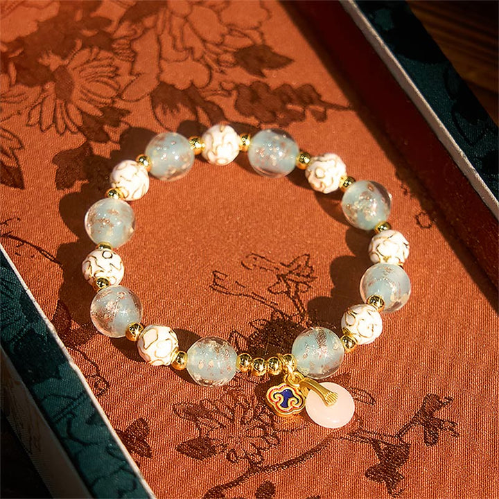 Braccialetto delle benedizioni in vetro blu Liuli Buddha Stones - image 2