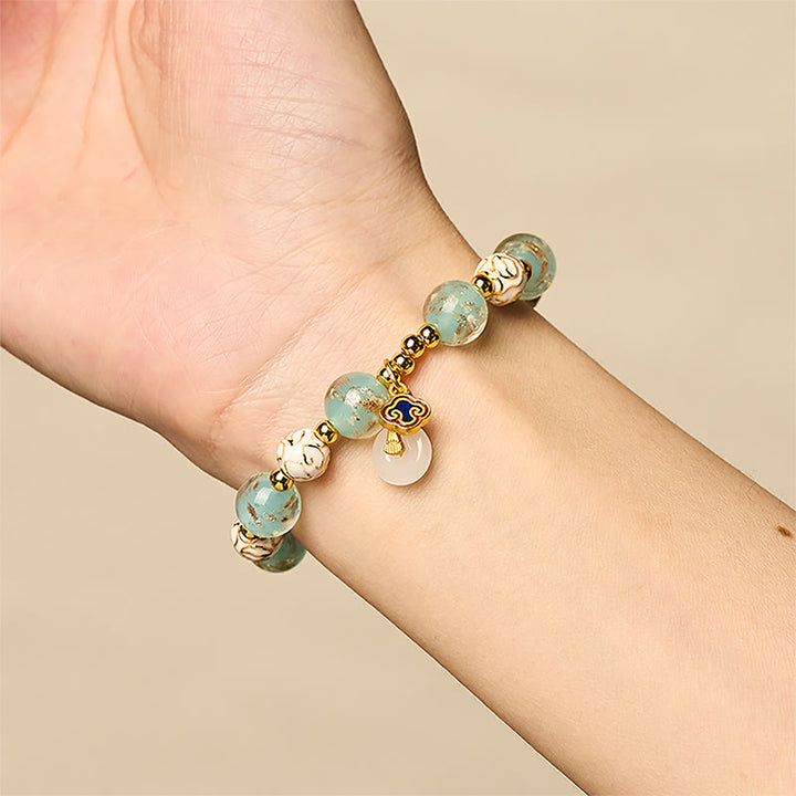 Braccialetto delle benedizioni in vetro blu Liuli Buddha Stones - image 4