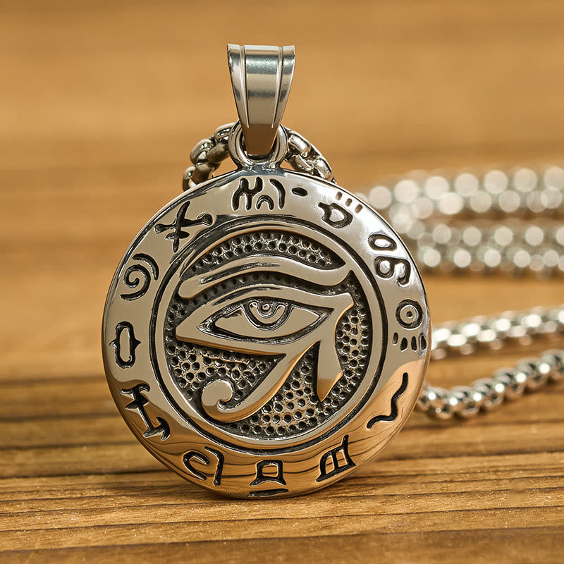 Collana con ciondolo in acciaio al titanio e Buddha Stones contro il malocchio - image 2