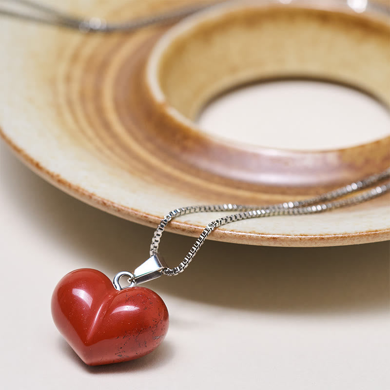 Collana con ciondolo a forma di cuore in Buddha Stones, ametista, topazio, cristallo rosa, opale, occhio di tigre, cristallo bianco, diaspro rosso, amazzonite, avventurina verde, ossidiana nera, citrino. - image 30