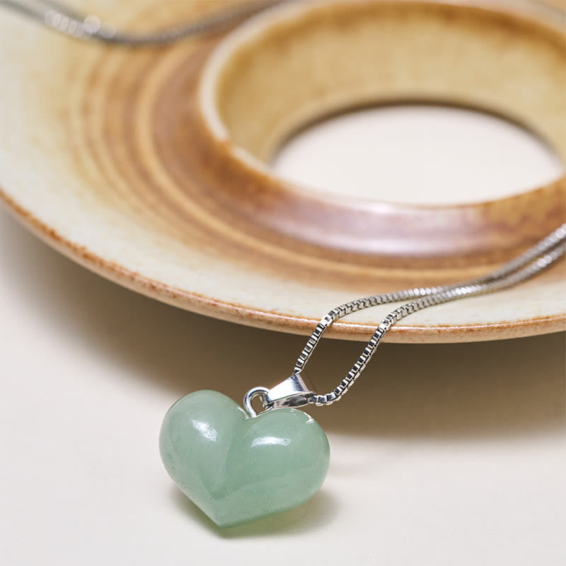 Collana con ciondolo a forma di cuore in Buddha Stones, ametista, topazio, cristallo rosa, opale, occhio di tigre, cristallo bianco, diaspro rosso, amazzonite, avventurina verde, ossidiana nera, citrino. - image 38