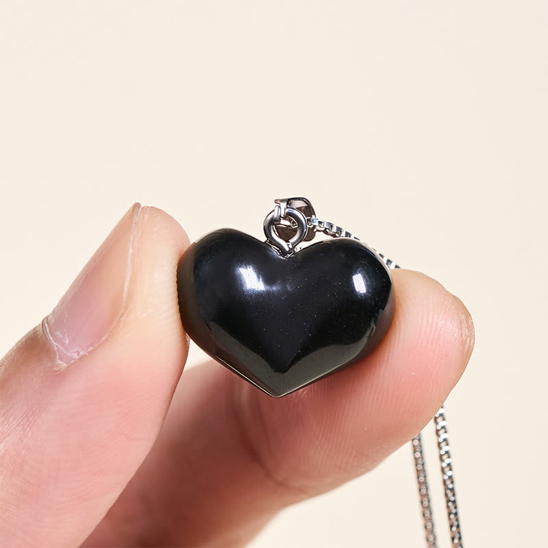 Collana con ciondolo a forma di cuore in Buddha Stones, ametista, topazio, cristallo rosa, opale, occhio di tigre, cristallo bianco, diaspro rosso, amazzonite, avventurina verde, ossidiana nera, citrino. - image 41