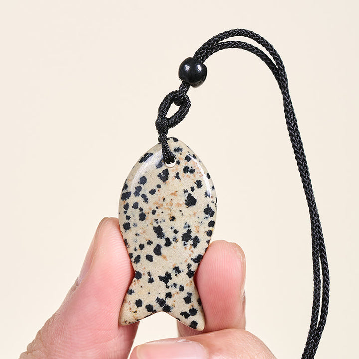 Collana con ciondolo Buddha Stones Koi Fish, cristallo rosa, agata indiana, ametista, topazio, diaspro rosso, calore e successo - image 35