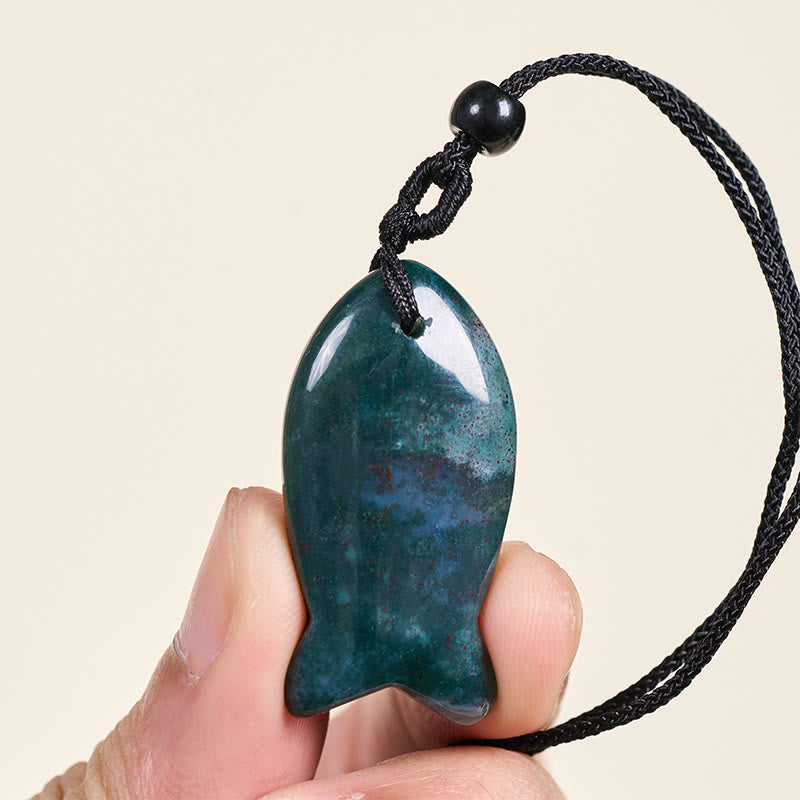 Collana con ciondolo Buddha Stones Koi Fish, cristallo rosa, agata indiana, ametista, topazio, diaspro rosso, calore e successo - image 7