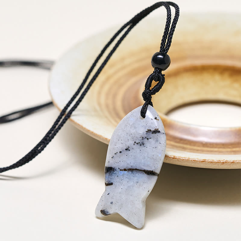 Collana con ciondolo Buddha Stones Koi Fish, cristallo rosa, agata indiana, ametista, topazio, diaspro rosso, calore e successo - image 24