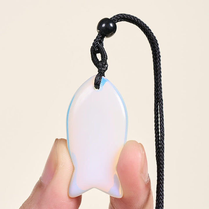 Collana con ciondolo Buddha Stones Koi Fish, cristallo rosa, agata indiana, ametista, topazio, diaspro rosso, calore e successo - image 56