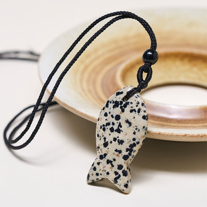 Collana con ciondolo Buddha Stones Koi Fish, cristallo rosa, agata indiana, ametista, topazio, diaspro rosso, calore e successo - image 36