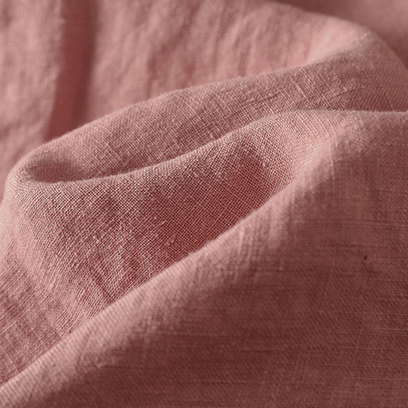 Buddha Stones Camicia da donna in cotone con bottoni, a maniche lunghe, modello patchwork semplice, stile pendolarismo autunnale - image 6