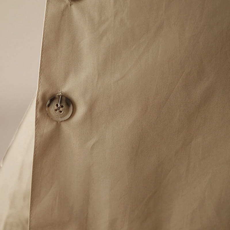 Buddha Stones Pantaloni Capri a gamba larga da donna con tasche e design laterale abbottonato semplice - image 25