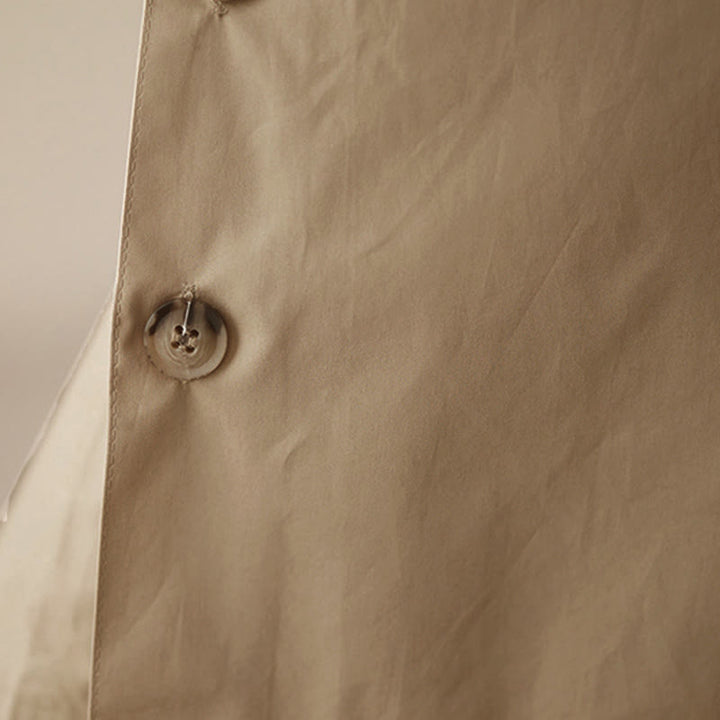 Buddha Stones Pantaloni Capri a gamba larga da donna con tasche e design laterale abbottonato semplice - image 25