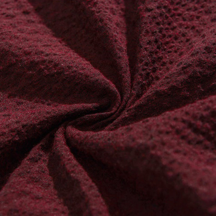 Buddha Stones Camicia da uomo con bottoni e tasche, tinta unita, manica a tre quarti, modello Tang Suit - image 21