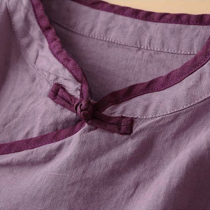 Camicia da donna a maniche lunghe con ricamo floreale retrò Buddha Stones. - image 17