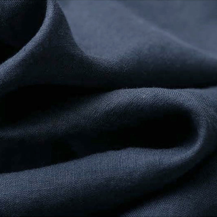 Camicia da donna in cotone e lino a maniche lunghe con ricamo floreale retrò Buddha Stones - image 25