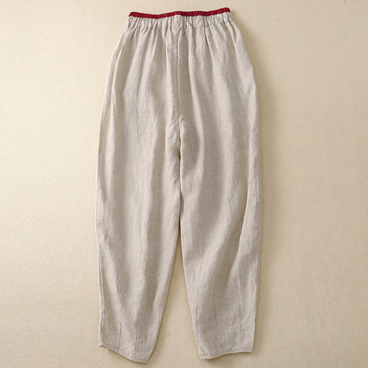 Buddha Stones Pantaloni harem da donna con tasche, lunghezza 7-8, con design color blocking, modello Commute - image 1