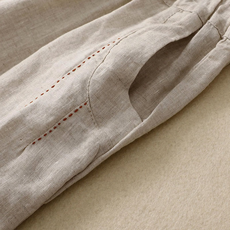 Buddha Stones Pantaloni harem da donna con tasche, lunghezza 7-8, con design color blocking, modello Commute - image 3