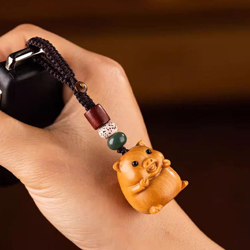 Buddha Stones Portachiavi con benedizione dei semi di Bodhi della stella e della luna del sandalo rosso dell'anno del cavallo - image 45