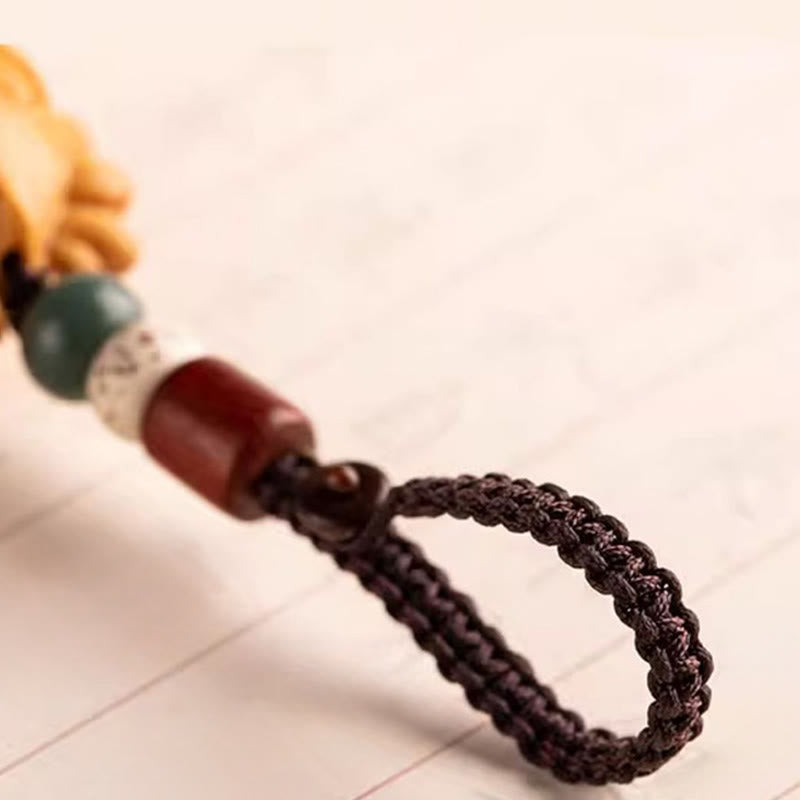 Buddha Stones Portachiavi con benedizione dei semi di Bodhi della stella e della luna del sandalo rosso dell'anno del cavallo - image 28