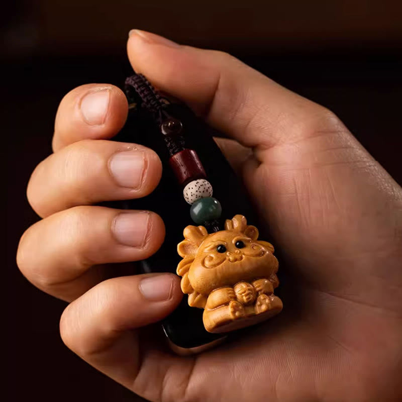 Buddha Stones Portachiavi con benedizione dei semi di Bodhi della stella e della luna del sandalo rosso dell'anno del cavallo - image 22