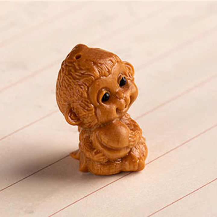 Buddha Stones Portachiavi con benedizione dei semi di Bodhi della stella e della luna del sandalo rosso dell'anno del cavallo - image 36