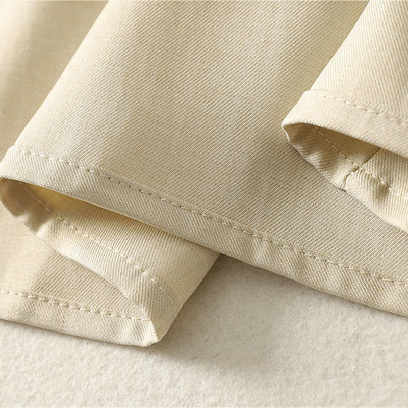 Buddha Stones Abito midi da donna in cotone con maniche lunghe, allacciato, bottoni a metà, collo alto e tasche - image 9