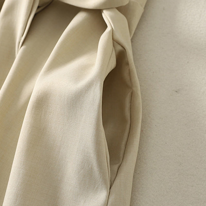 Buddha Stones Abito midi da donna in cotone con maniche lunghe, allacciato, bottoni a metà, collo alto e tasche - image 8