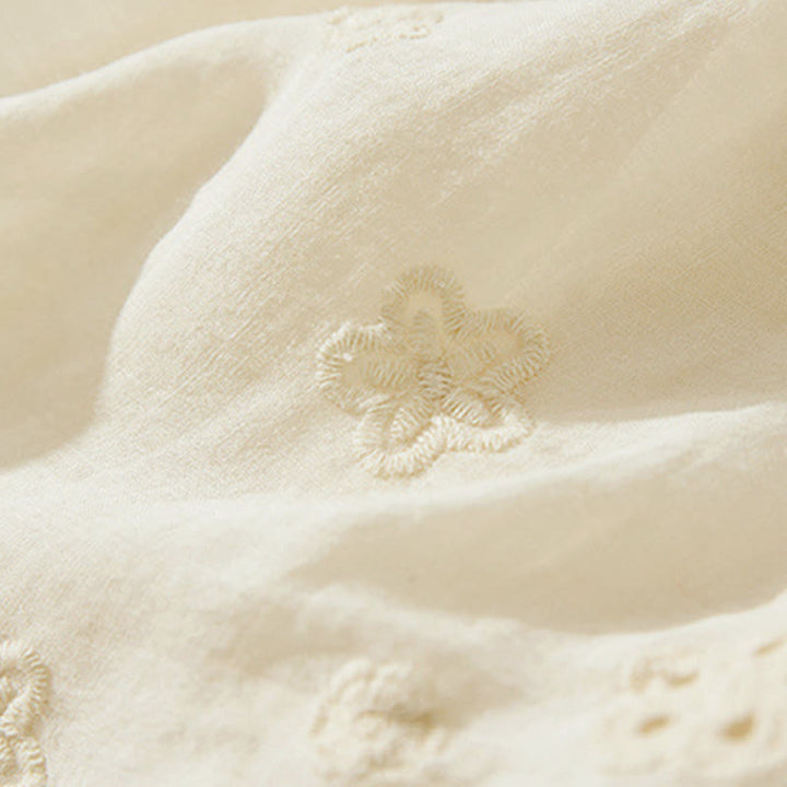 Buddha Stones Gonna da donna a vita alta con coulisse, motivo a trapezio con ricamo e tasche - image 19