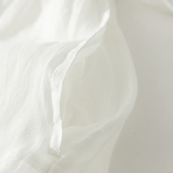 Buddha Stones Gonna da donna a vita alta con coulisse, motivo a trapezio con ricamo e tasche - image 12