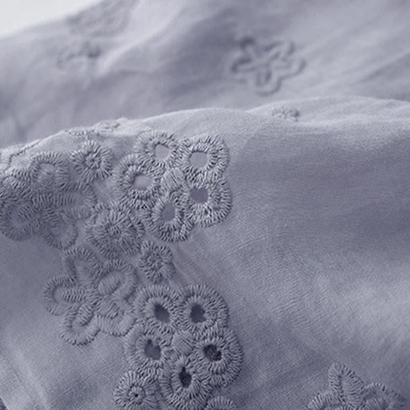 Buddha Stones Gonna da donna a vita alta con coulisse, motivo a trapezio con ricamo e tasche - image 5