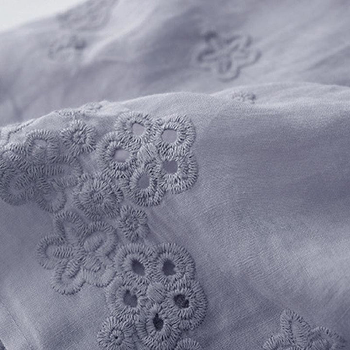 Buddha Stones Gonna da donna a vita alta con coulisse, motivo a trapezio con ricamo e tasche - image 5