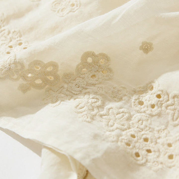 Buddha Stones Gonna da donna a vita alta con coulisse, motivo a trapezio con ricamo e tasche - image 18