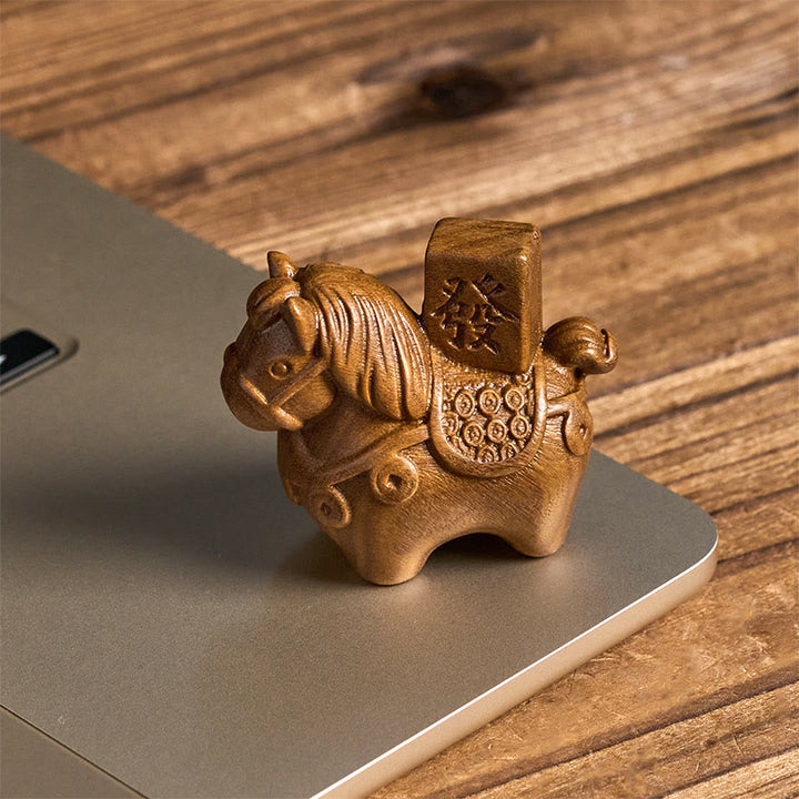 Buddha Stones Anno del cavallo, legno di pesca, cinabro, sandalo verde, corda rossa, protezione, allontana gli spiriti maligni. - image 6