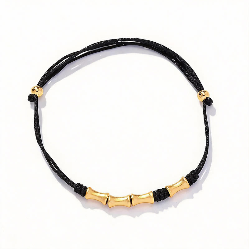 Braccialetto intrecciato con protezione e fortuna in argento sterling 925 con design in bambù Buddha Stones - image 10