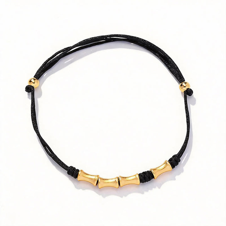 Braccialetto intrecciato con protezione e fortuna in argento sterling 925 con design in bambù Buddha Stones - image 10