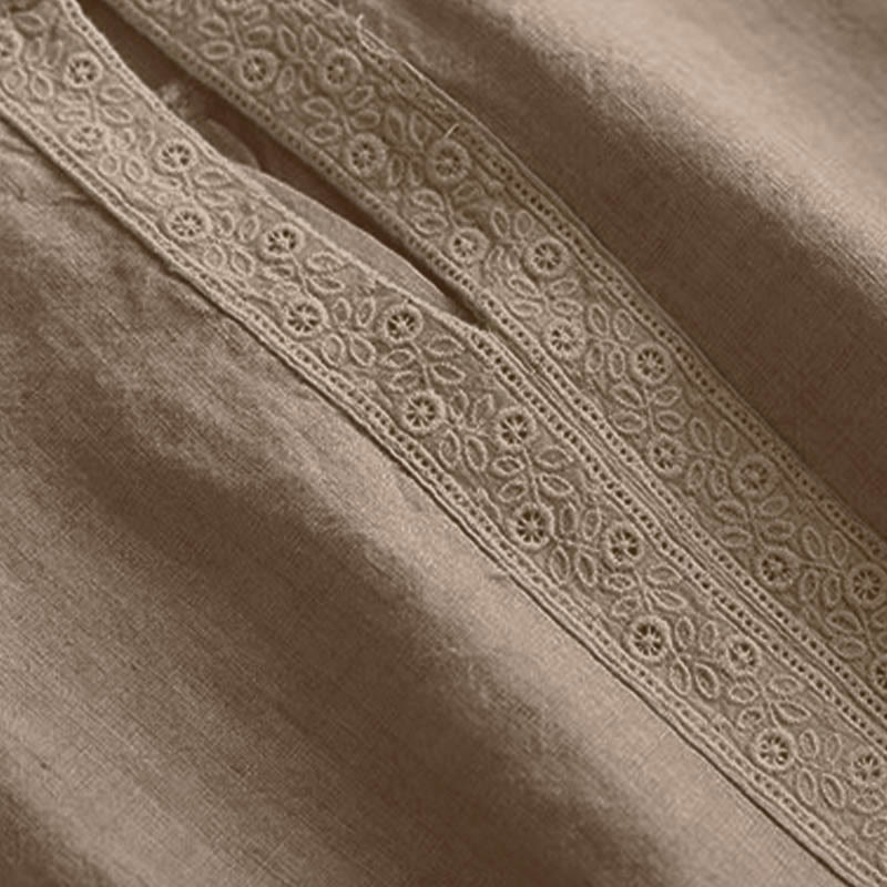 Camicia da donna casual a maniche a tre quarti con scollo rotondo e motivo Buddha Stones. - image 5