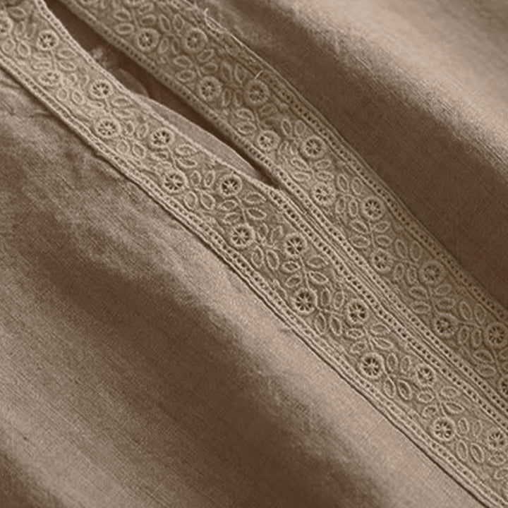 Camicia da donna casual a maniche a tre quarti con scollo rotondo e motivo Buddha Stones. - image 5