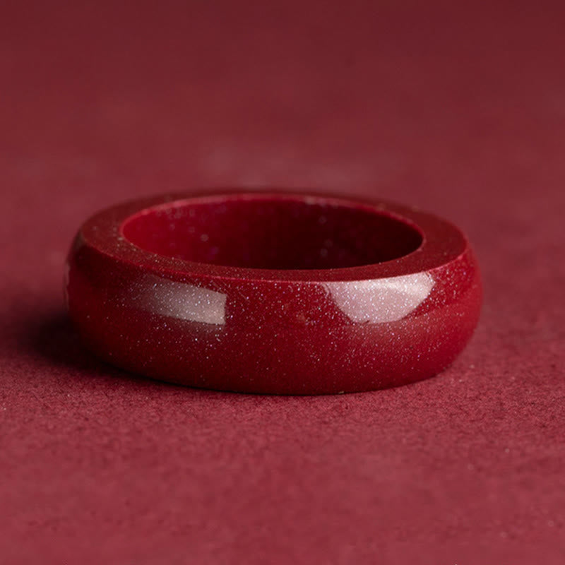 Buddha Stones Anello di benedizione del cinabro dell'anno del cavallo dello zodiaco cinese - image 24