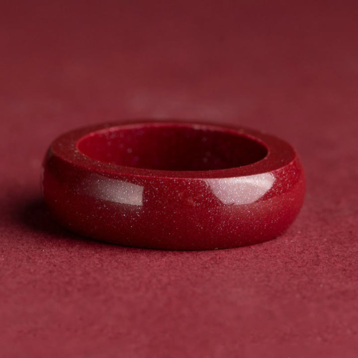 Buddha Stones Anello di benedizione del cinabro dell'anno del cavallo dello zodiaco cinese - image 24