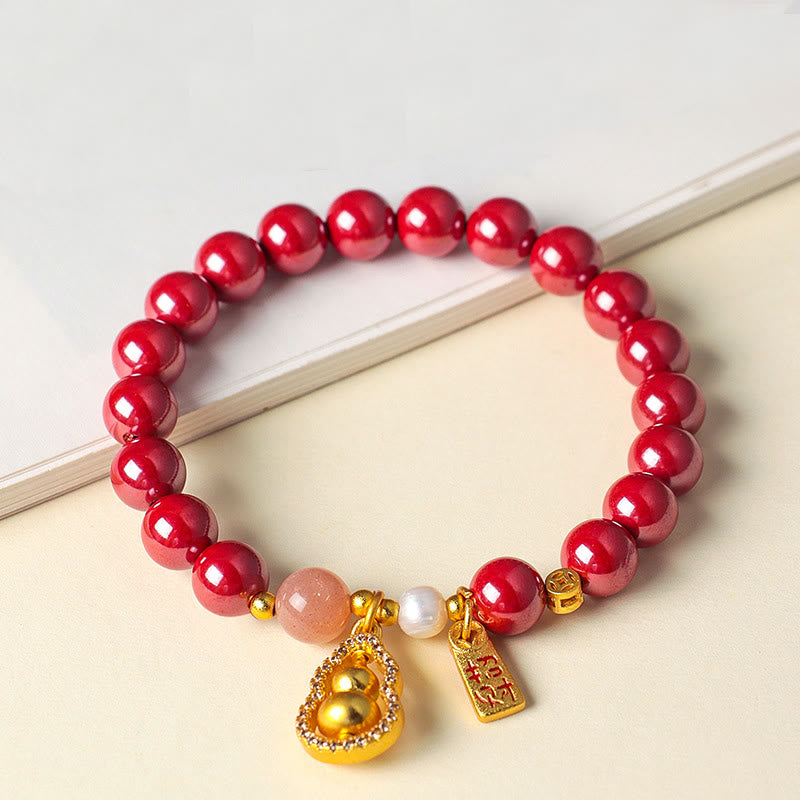 Buddha Stones Braccialetto di benedizione del cinabro che attrae la fortuna - image 8