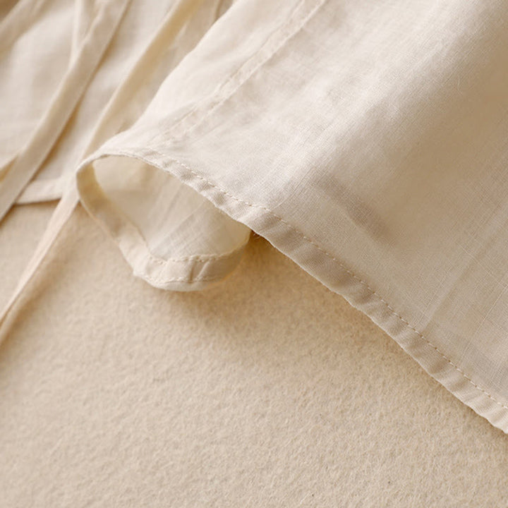 Kimono da donna estivo a maniche lunghe con allacciatura frontale e stampa Buddha Stones. - image 10